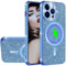 Ysnzaq Glitter Diamond Case for Apple iPhone 15 Pro 6.1 Compatible with Magsafe, Luruxy Silicone Sparkly Bling Magnetic Phone Case Girls Women Shockproof Cover for Apple iPhone 15 Pro.KL Blue