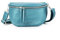 Sac Banane Bandoulière Femme Irisé - Porte Epaule Croisé ou Devant Poitrine Ultra Léger - Brillant Similicuir Souple - Mode et Chic - Bleu Canard