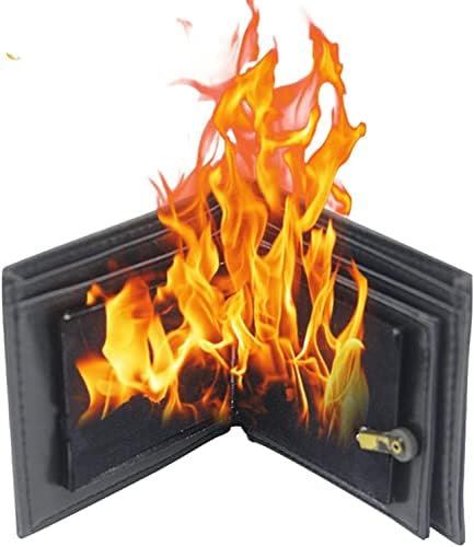 RZXBB Magic Fire Wallet,Unglaubliche Magic Show Wallet Requisiten,Flammen Geldbörse Zaubertricks Für Zauberer Anfänger Erwachsene