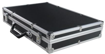 harayaa Microphone Case Mic Storage Box Control Room Stage Studio Instrument Box with Sponge Lining Mic Case Hard Mic Carrying Case