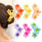 Feliciay 6 Stück Blumen Haarklammer, Niedliche Acryl Haarklammern für Frauen Haar, Hawaii Rutschfeste Haar Jaw Clips Haarstyling Zubehör, Rutschfeste Haarspange zum Fixieren von Haaren,10cm