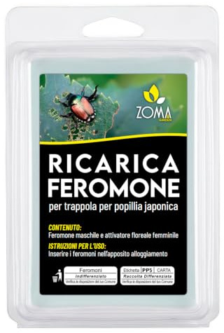Ricarica Feromoni popilia japonica per trappola Zoma Garden effetto duraturo di 4/6 settimane - Feromoni per Trappola popillia japonica Facili da sostituire.