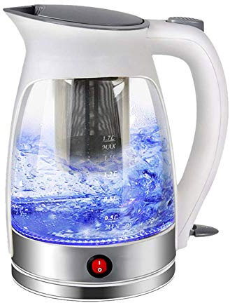 YSACJFD 7L Glass Kettle,Water Kettle with Illuminated Led, Cordless Water Boiler with Stainless Steel Inner Lid & Base,Fast Boil Auto-Off & Boil-Dry Protection,1850W