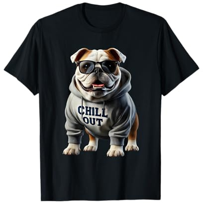Bouledogue Anglais Drôle Chill Outs Dogs Chilling Pet T-Shirt