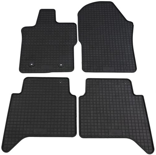 PETEX Passform Gummimatte für VW Amarok ab 05/2023, 4-teiliges Set, PKW Auto Fußmatte, schwarz, robust, wetterfest