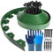 Bordure Jardin Exterieur Flexible, 10m Bordure de Jardin Flexible Con 50 Piquets et 1paire Gants, Bordure Jardin Plastique, Bordurette de Jardin Flexible, 5cm Haut Bordure Jardin pour Jardins - Vert