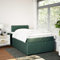 IKAYAA Boxspringbett 120x190 mit matratze und Topper Bett 120x190 mit matratze und lattenrost Polsterbett Einzelbett Schlafzimmer-Dunkelgrün-120 x 190 cm
