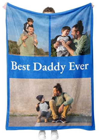Personalised Blanket – Custom Photo Blanket for Adults, Kids, and Pets, Soft Fleece Memory Throw for Weddings, Anniversaries, or Any Occasion – Unique Personalised Gifts for Couples or Loved Ones