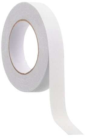 QUARKZMAN Nastro Antiscivolo 1 x 33ft Nastro Antiscivolo Impermeabile ad Alta Attrito Resistente alle Intemperie Nastro Antiscivolo per Gradini Interni ed Esterni, Bianco