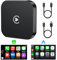 Wireless Carplay & Android Auto Adapter 2 in 1, Convert Wired to Wireless Car Play Adapter Android Auto Wireless Adapter Dongle Magic Box for Car Fit Apple Android Phones with USB-C & USB-A Cable