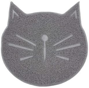 Happyyami 1stk Katzenstreu Matte Katzenminze Verklumpung Haustier Abfallschrankmatte Heimtierbedarf Streukontrollteppich Katzenstreufilter Katzenstreu Pad Trapper-matte Abs Pvc Grey