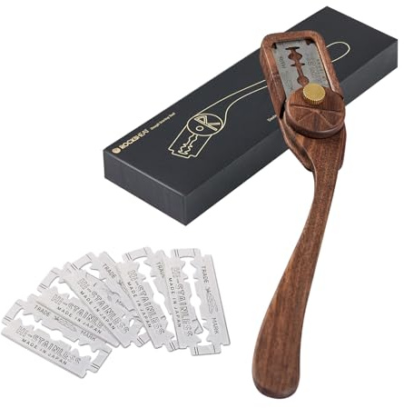 ROCKSHEAT Bread Lame Dough Scoring Tool with Blade Cover, Sourdough Scoring Tool with 5 Feather Blades, Scoring Knife for Bread Baking, Dexterous-Cut Series Lame Bread Tool (Elegant)