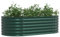 vidaXL Stylischer grüner Metallpflanzkübel 160 cm Langlebiger verzinkter Stahl Oval Outdoor für Blumen und Kräuter Modernes Design mit pulverbeschichteter Oberfläche Pflanzgefäße großer