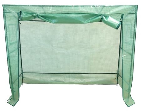 NATIV Stabiles Foliengewächshaus mit 2 Fenstern, Robustes Tomaten Gewächshaus, Tomatenhaus mit aufrollbarer Türe, Tomatendach 200 x 77 x 169 cm, Tomatengewächshaus aus grüner Gewächshausfolie