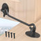 LEPEVNEY 16-Inch Stainless Steel Black Cabin Hook Latch & Eye Hook Garden Gate Latch Door Hold Open