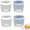 4Pcs Ice Ball Mould, Easy-Release Silicone and Flexible Ice Trays,Round Ice Cube Mold,Perfect for Soft Drinks, Milk, Fruit, and Chocolate