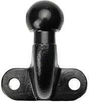 IWH Anhängerkupplungskugel, Kugelkopf Ø50mm, rechtwinklig, schwarz 2-Loch
