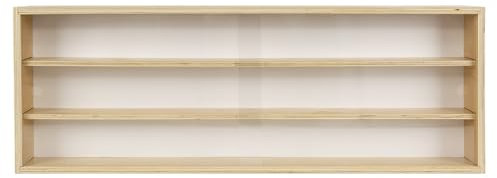 CHZIMADE Sammlervitrine aus Holz mit 3 Regalen Hängevitrine Wandvitrine Hängeregal Schaukasten Wandregal Hängeregal Schaukasten 92x33x8.5cm