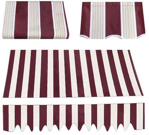 RRrawgff Toldo retráctil de Repuesto de 4,8 x 3,6 m, 3,6 x 3 m, 3 x 2,4 m y 2,4 x 2,8 m. Toldo Exterior de Repuesto para Patio, toldo de Lona de poliéster para Ventana y Puerta (Rojo, 2,5 x 1,5 m/2,4