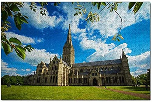 Salisbury Cathedral, England, United Kingdom, Jigsaw Puzzle for Adults, 200 Pieces, Paper Travel Souvenir, 35x25CM