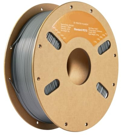 ERYONE 1 kg PETG-Filament for 3D-Druck, Mehrfarbig erhältlich, kg/Spule(PETG Gray)