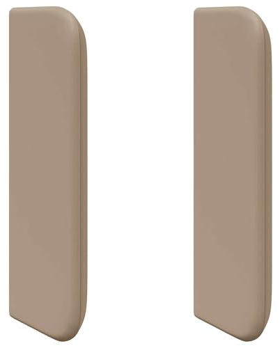 vidaXL Kopfteil Ohr Braun 40,5 x 40,5 x 4 cm PVC, Moderner Kopfteil, strapazierfähiger Schaumkomfort, quadratisches Design, minimalistische Bettumgebung