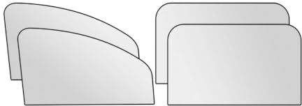 4-Teiliges Set Magnetisch Auto Vorhang, Auto Sonnenschutz Seitenscheibe Vorne und Hinten, Sichtschutz für Autofenster