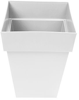 Ondis24 Blumentopf Pflanzkübel Toskana Carre rechteckig 51 Liter weiß
