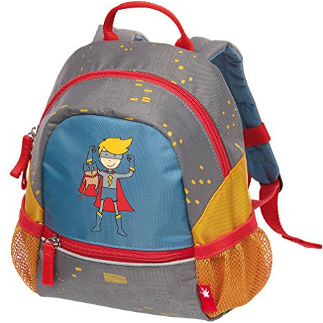 sigikid, Jungen, Rucksack klein, Pille Power Motiv, Grau, 24999, 25 cm