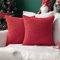 MIULEE 2er Set Kissenbezug Kordsamt Dekokissen Kissenbezüge Sofakissen Dekorativ Zierkissen Couchkissen Kissenhülle Kissen für Wohnzimmer Schlafzimmer 45x45 cm, 18x18 Inch Rot