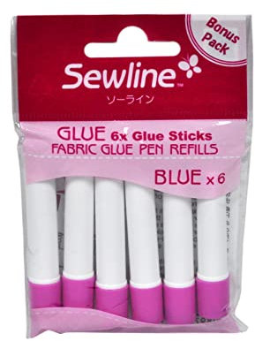 Sewline Premium Quality Blue Refill for Glue Pen Fabrics Quilting Notion 6 Pack