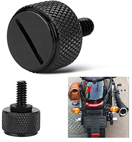 Viti per sella moto, viti di montaggio per bulloni sella moto alluminio anodizzato 5 colori per ///Road King/per Touring/Dresser(Nero)