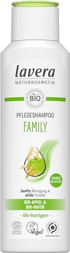 lavera Pflegeshampoo Family - ohne Silikone - Schwungvolles Volumen & gestärktes Haar - vegan - Naturkosmetik - 250 ml
