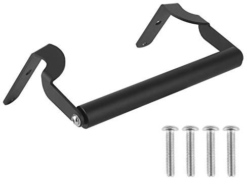 Akozon Soporte para teléfono de Motocicleta, Negro Aleación de Aluminio Soporte para teléfono de Bicicleta Soporte de navegación GPS Reemplazo del Soporte de la Barra Frontal