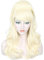 Linfairy Langes wellige blonde Perücke Big bouffante Bienenstockperücken für Frauen passt 50er Jahre 80er Jahre Kostüm