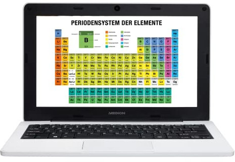 MEDION Notebook E11201 Education, Intel Celeron N3450 QuadCore 1.10 – 2.20 GHz, RAM 4 GB, SSD 128 GB, Grafikkarte Intel HD Graphics, Bildschirm 11,6 Zoll HD, Windows 10 Pro Academic