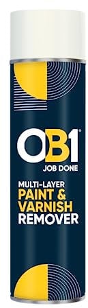 OB1 Spray removedor de pintura y barniz multicapa, elimina pinturas, aceite, manchas de madera y lacas, uso en piedra, hormigón, metal, madera, asfalto, sin cloruro de metileno, 500 ml