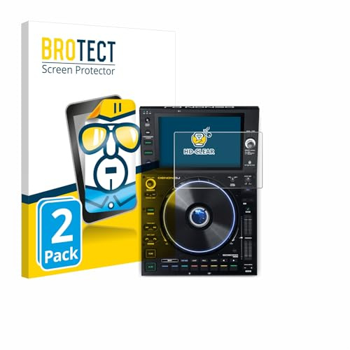 BROTECT Schutzfolie für Denon DJ SC6000 Prime | 2 Stück Transparenter Displayschutz Made in Germany Klare Displayschutz-Folie Clear Einfache Montage Case-Friendly