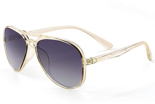 FONHCOO Sonnenbrille Kinder 5-10 Jahre Mädchen UV400 Pilotenbrille polarisiert Kinderbrille Jungen Superleichte TR90 Kindersonnenbrille (Gelb/Braun)