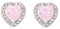 Orecchini da donna di Amen della colllezione titanic. Gioiello realizzato in argento 925 di colore rodio con zircone rosa zirconi bianchi. La referenza è orticbro