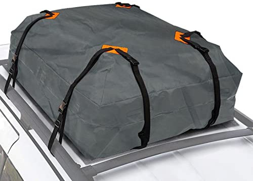 Auto Dachbox 425L, Faltbare Dachboxen für Auto Universal, Dachbox Kaufen Verdickt 600D Wasserdicht für Reisen Camping Grau