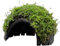 1 Hole Coconut with Moss - adds Colour and shelter to a Fish Tank