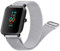 Meliya Correa Metal de Acero Inoxidable para Amazfit Bip 3/Bip Lite/Bip S/Bip S Lite/Bip U/Bip U Pro, Pulseras de Repuesto para Hombres Mujeres(Plata)