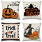 OCEUMACO Leinen Kissenbezug 50x50 Herbst Happy Halloween Kissenhülle 4er Set Quadratisch Dekokissen Sofakissen Bezug für Couch Orange Kürbis Kissen Kissenbezüge Deko Zierkissen Couchkissen
