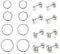 Dochais 8 Paar Ohrring Set, 316L Chirurgenstahl Ohrringe, 14K Gold plattiert Cubic Zirkonia Runde Ohrstecker, Hypoallergene Knorpel Huggie Hoop Ohrringe, Mehrfach-Piercing (Gold, Silber) (Silber)