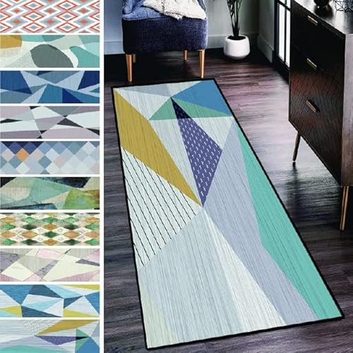 Fußmatte Schmutzfangmatte 90x150cm Bunter Modern rutschfest Waschbar Einfach Zu Säubern Tepiche Teppiche für Küche, Flur & Wohnraum F