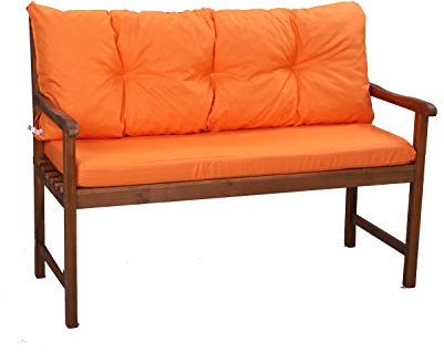 Bankauflage für Gartenbank- Polsterauflage für & Hollywoodschaukel-Gartenschaukel Kissen-hollywoodschaukel Kissen-bankkissen Outdoor (120 x 50 x 50 cm, Orange)