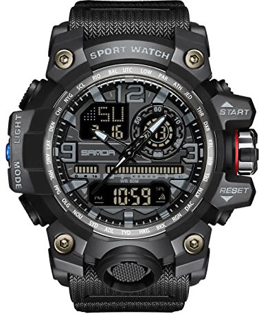rorios Damen Herren Uhren Unisex Digitaluhren Quarz Militär Armbanduhren Wasserdicht Sportuhr mit Alarm Timer Elektronische Multifunktions Uhr für Herren Damen