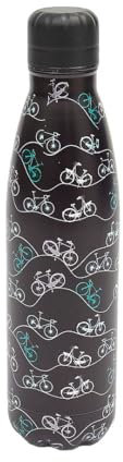 Eco Chic Reusable Thermal Bottle Stainless Steel Leakproof Insulated Water Bottle (Bike Black)