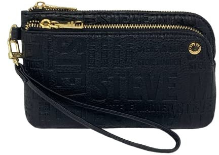 Steve Madden Damen Btrell Wristlet, Schwarze Logo-Streifen, Einheitsgröße
